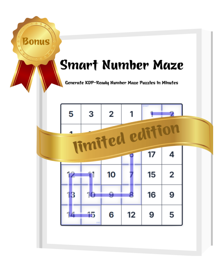 Smart Number Maze bonus limited edition puzzle generator offer