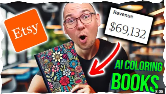 Etsy + $69,132 + AI Coloring Books