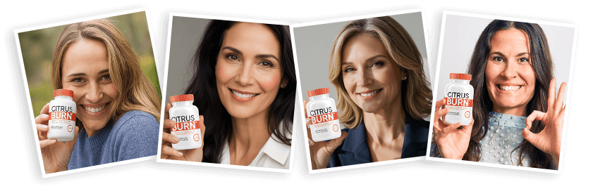 Citrusburn supplement real users holding product and showing positive feedback